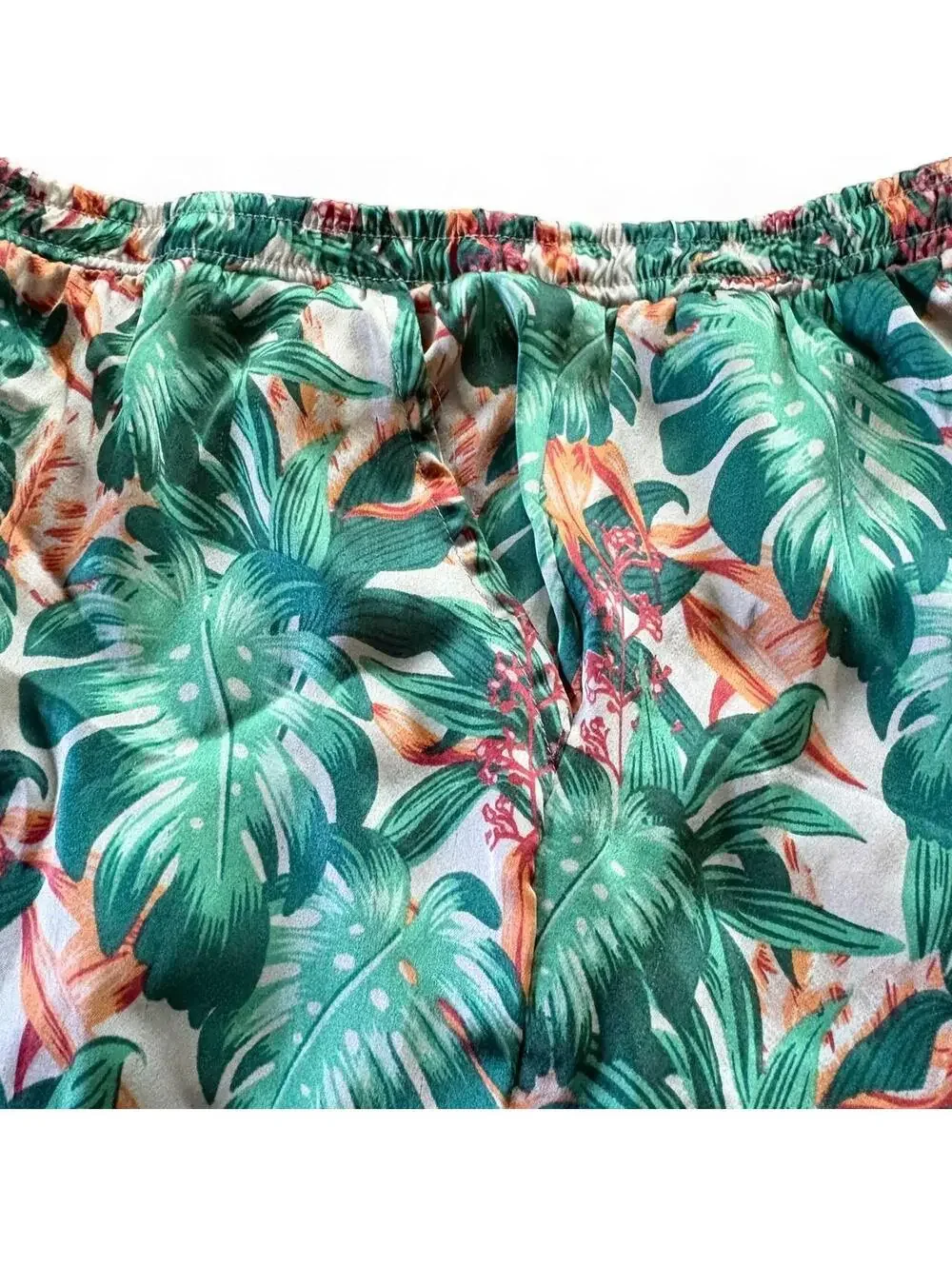 Tabitha Webb Tropical Leaf Print Pajama Set XS